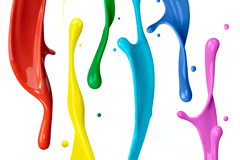 5种喷溅的彩色油漆高清图片(图1)